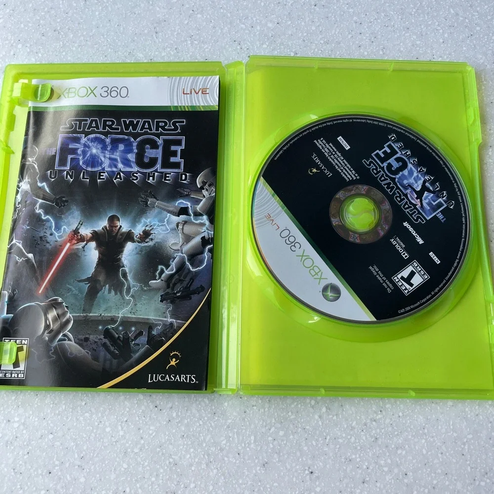 Star Wars The Force Unleashed Xbox 360 LucasArts 2008 Action Game CIB
